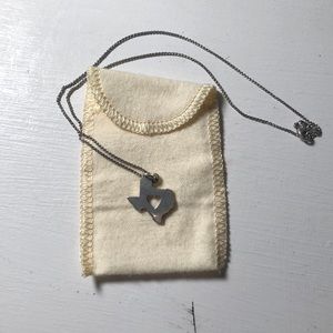 James Avery Heart if Texas Charm with Chain